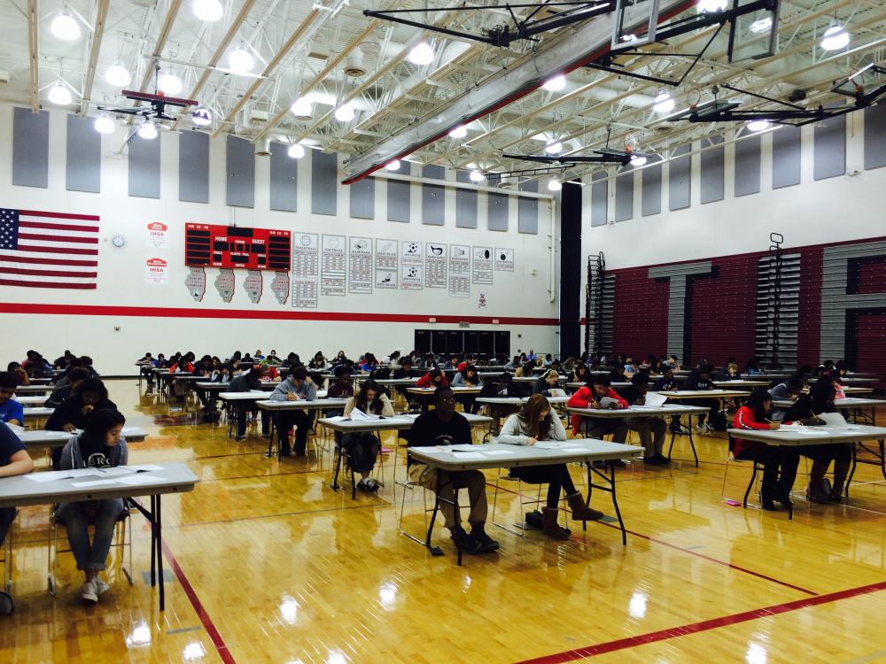Approximately 200 TFS students take the Preliminary SAT/National Merit Scholarship Qualifying Test.