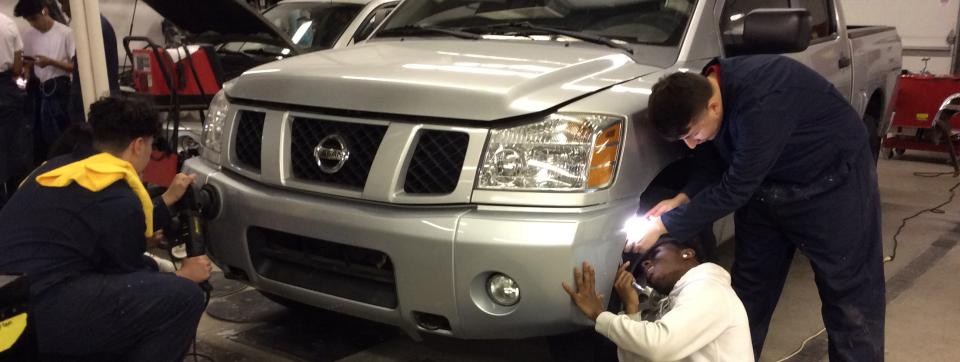 Collision repair students are capable of restoring any vehicle to it's former glory.