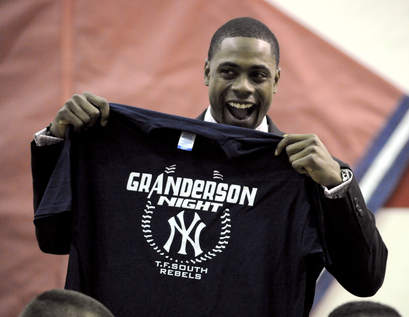 Granderson with Jersey