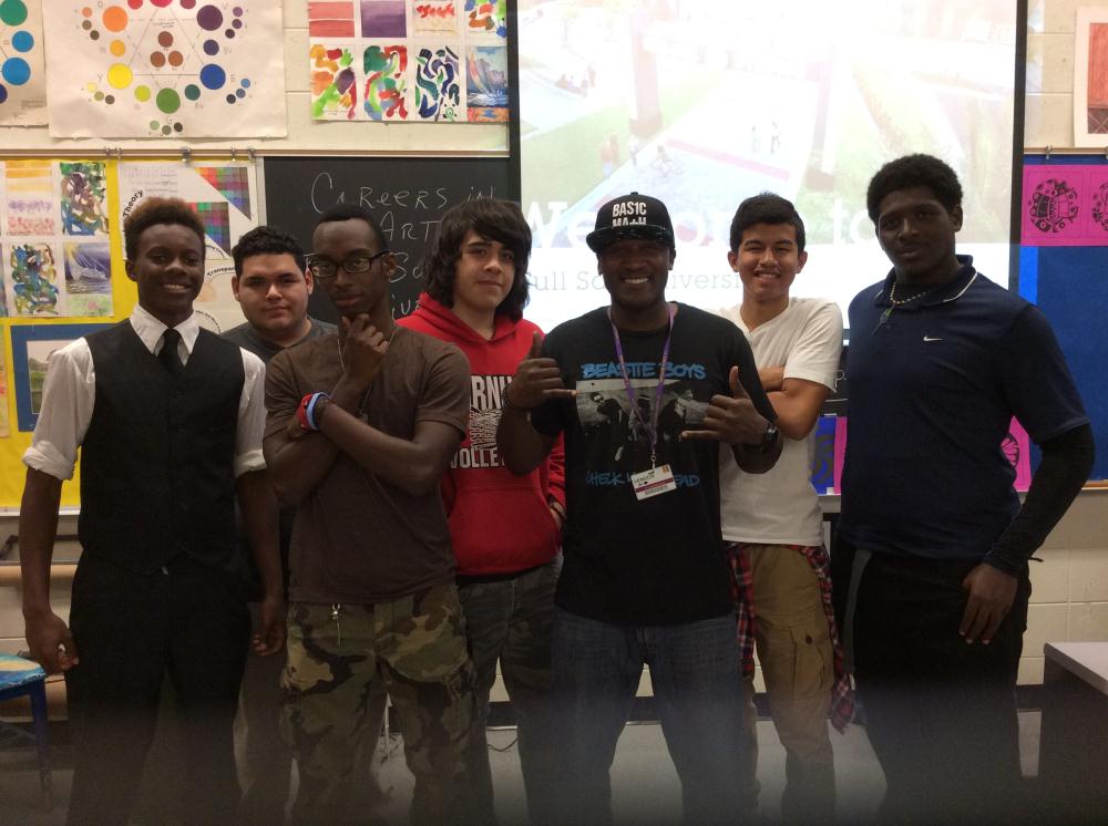 Pictured with College-Career Representative from Full Sail University